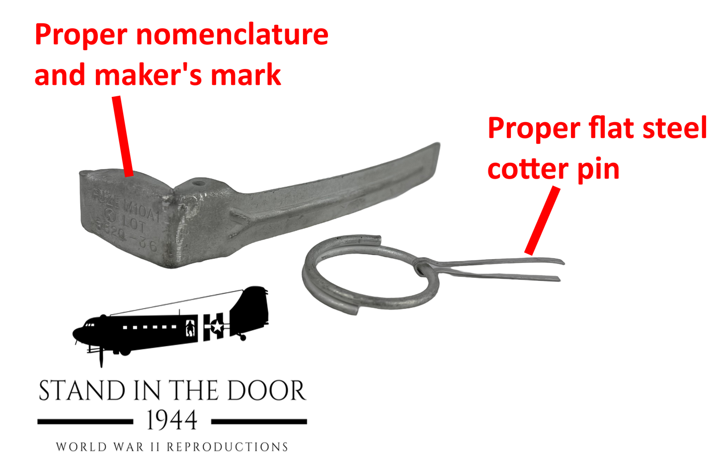 MKII Grenade Spoon and Pin (Early War Cadmium)