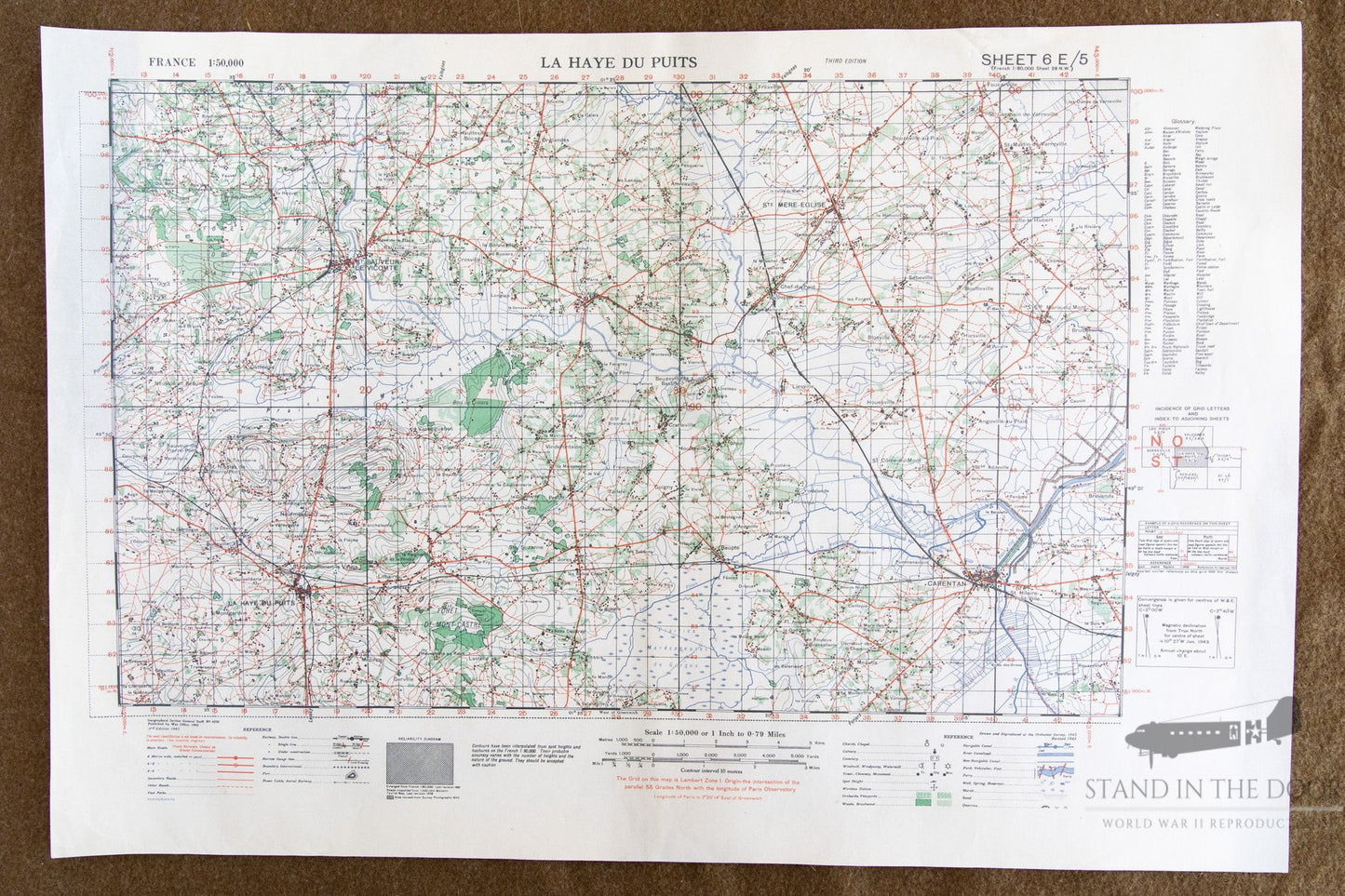 Normandy Map 51- La Hayes Du Puits