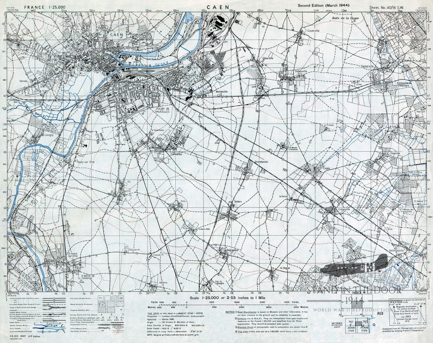 Normandy Map 11- Caen