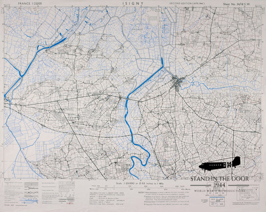 Normandy Map 4- Isigny