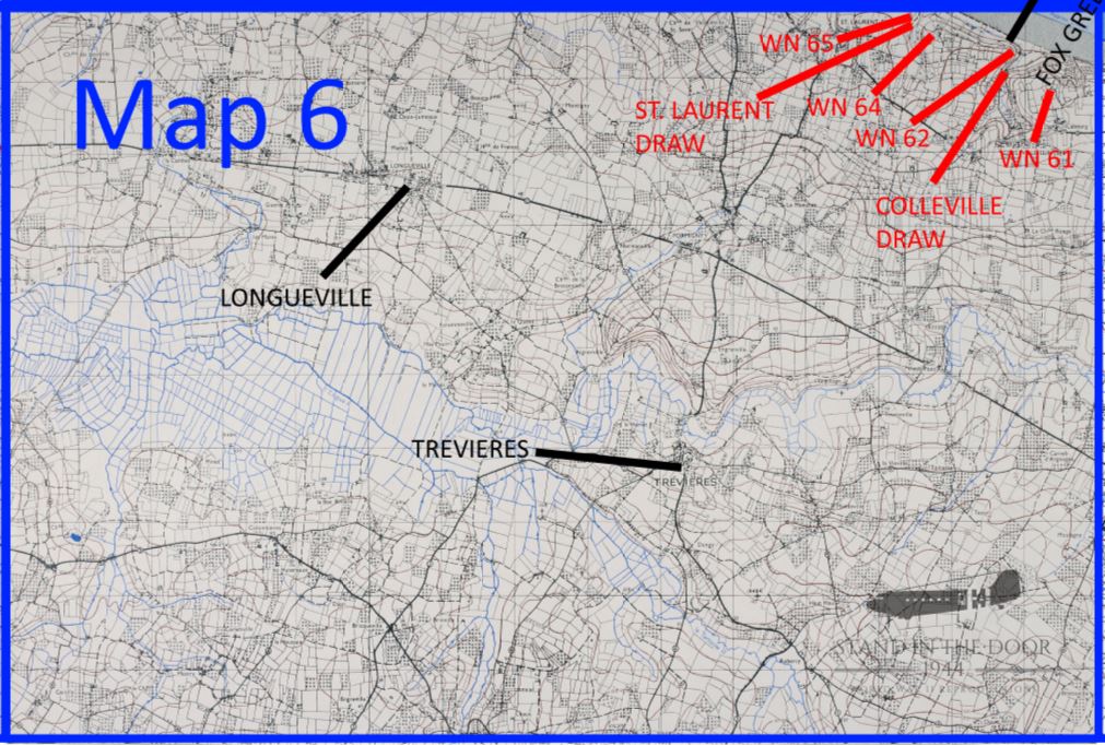Normandy Map 6- Trevieres(Omaha Beach)