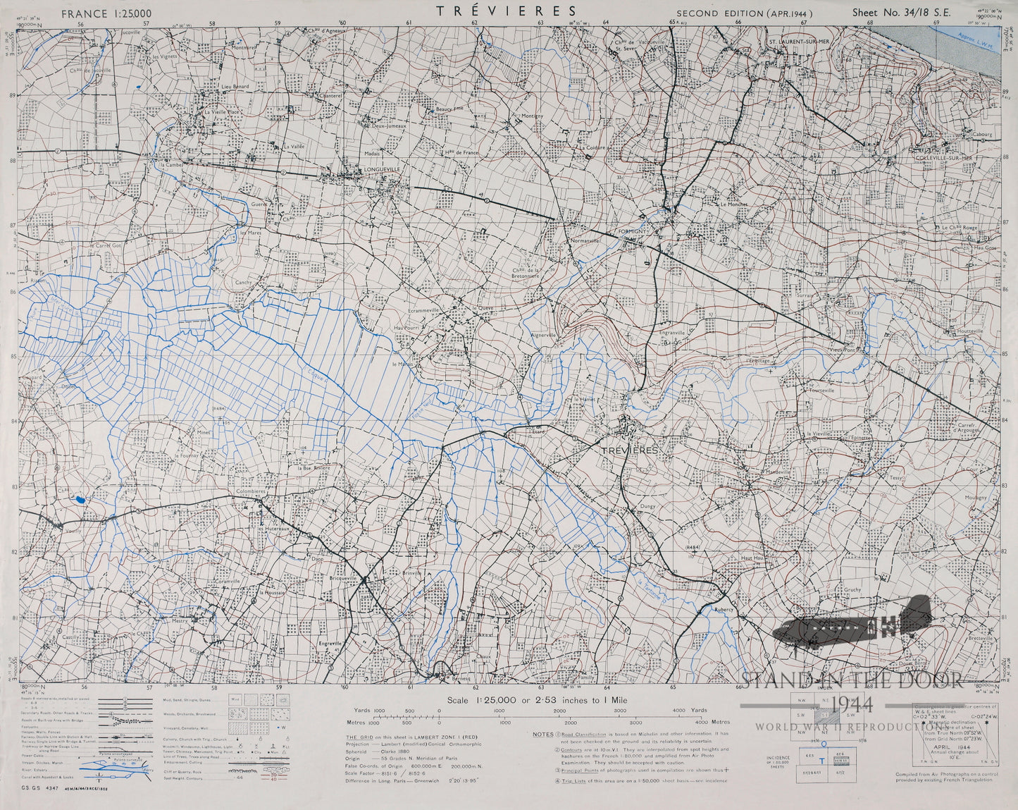 Normandy Map 6- Trevieres(Omaha Beach)