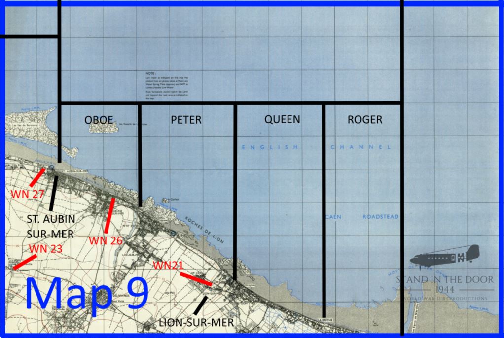 Normandy Map 9- Aubin (Sword Beach)