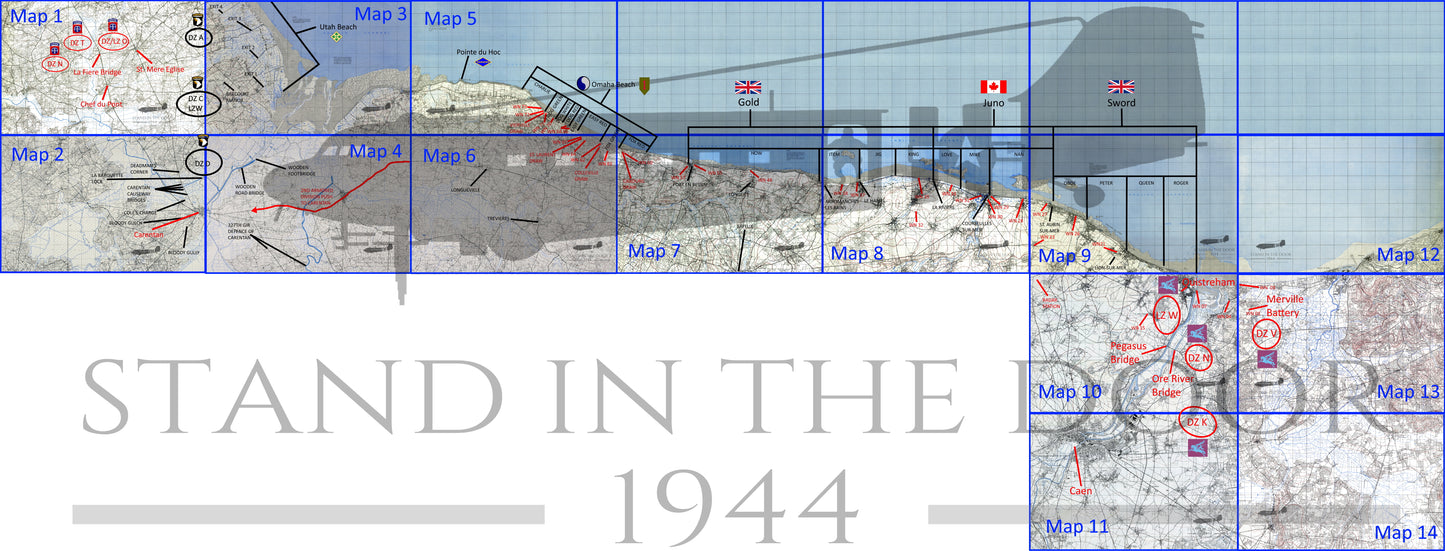 Normandy Map 1- St Mere Eglise
