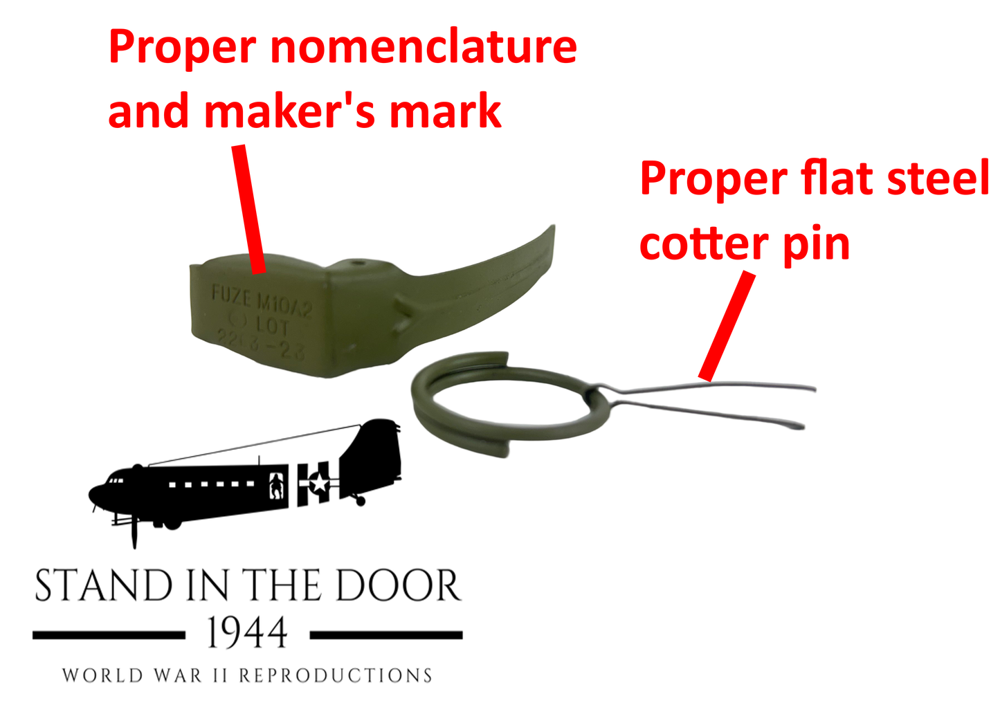 MKII Grenade Spoon and Pin (Mid/Late War Olive Drab)