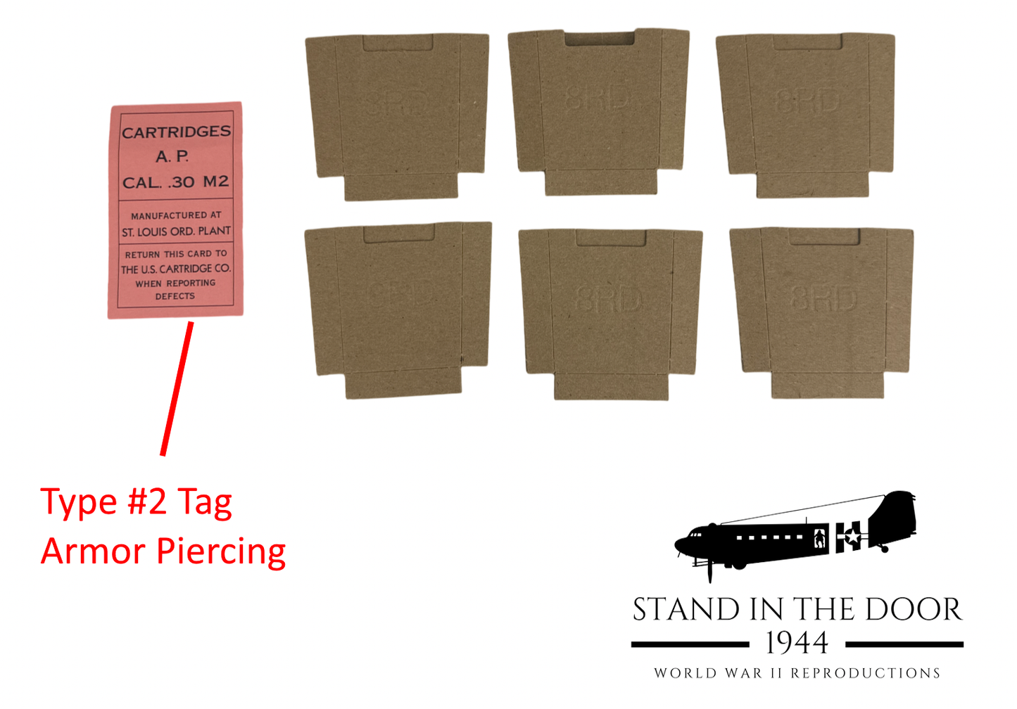 Bandoleer Cardboard inserts with Lot Tag