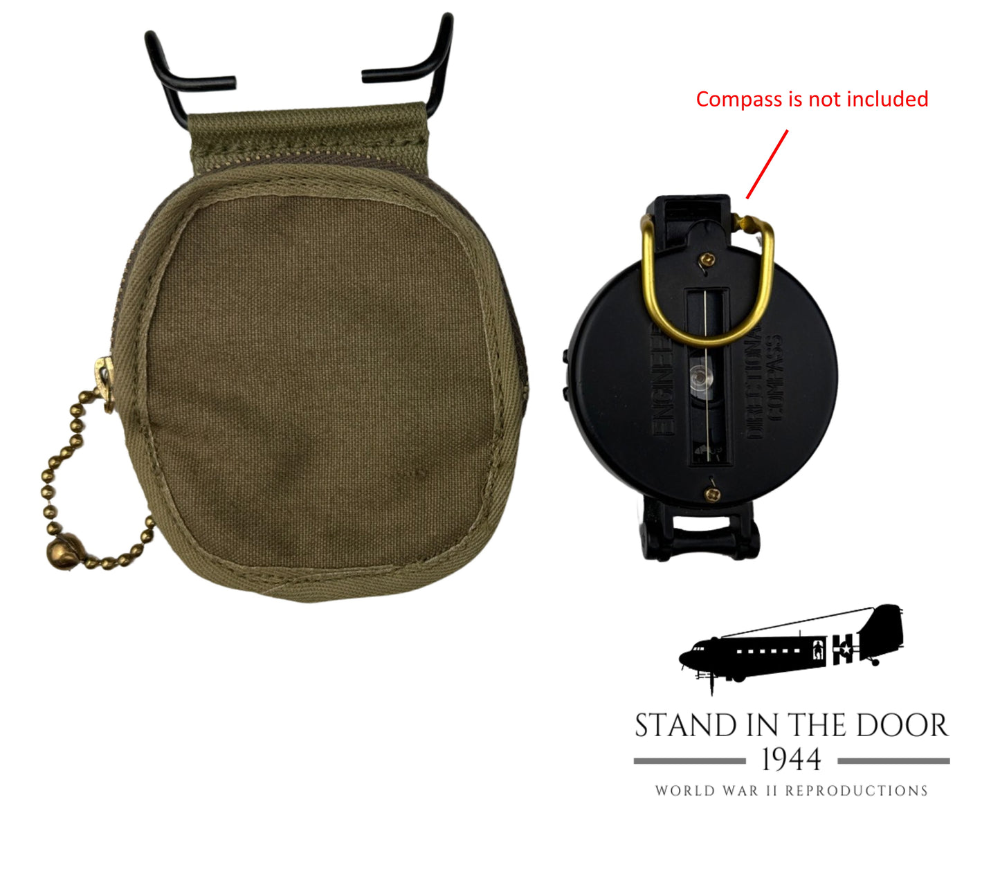 Early War Zipper Compass Pouch