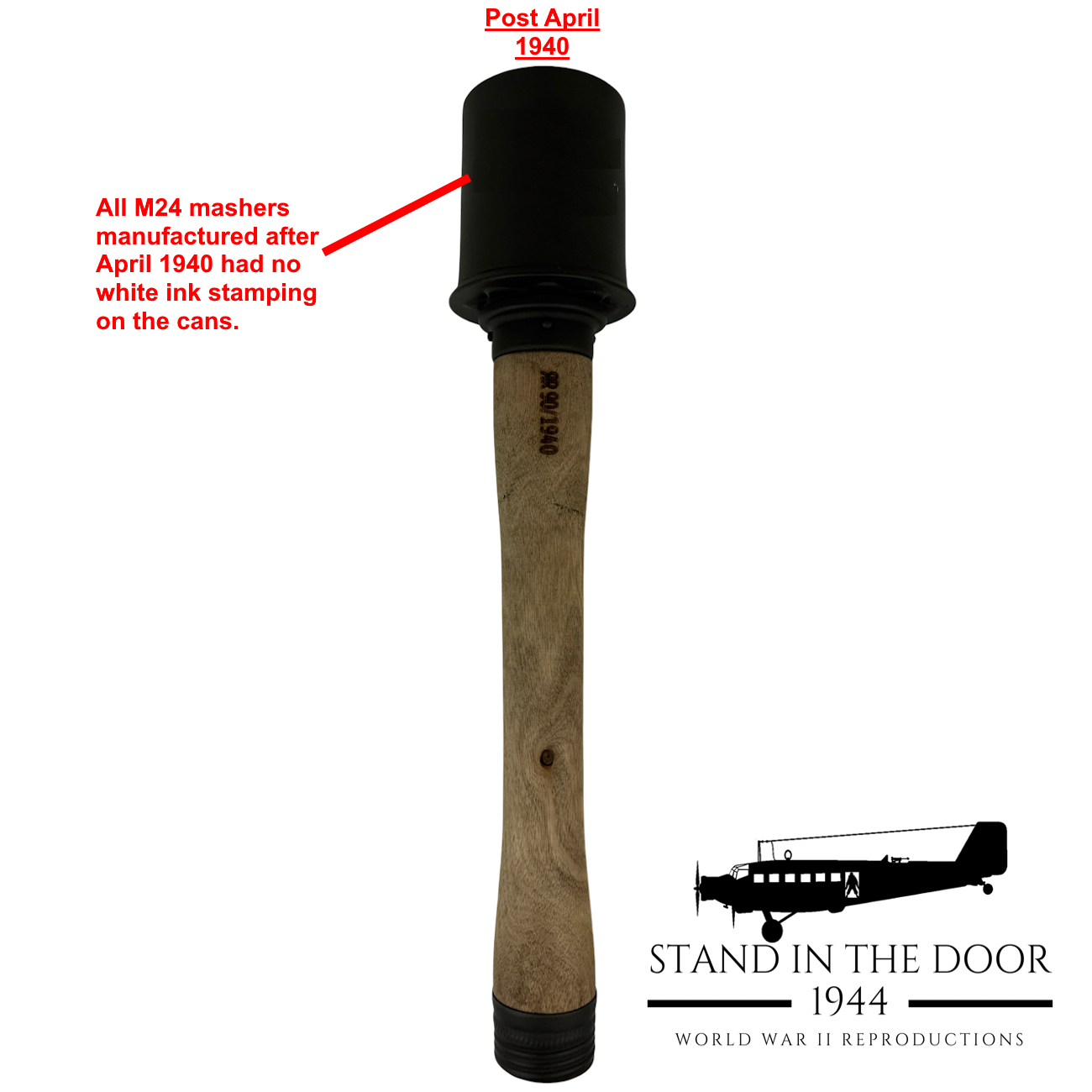 Replica German M24 "Potato Masher" Grenade- Early War (updated 10-1-25)