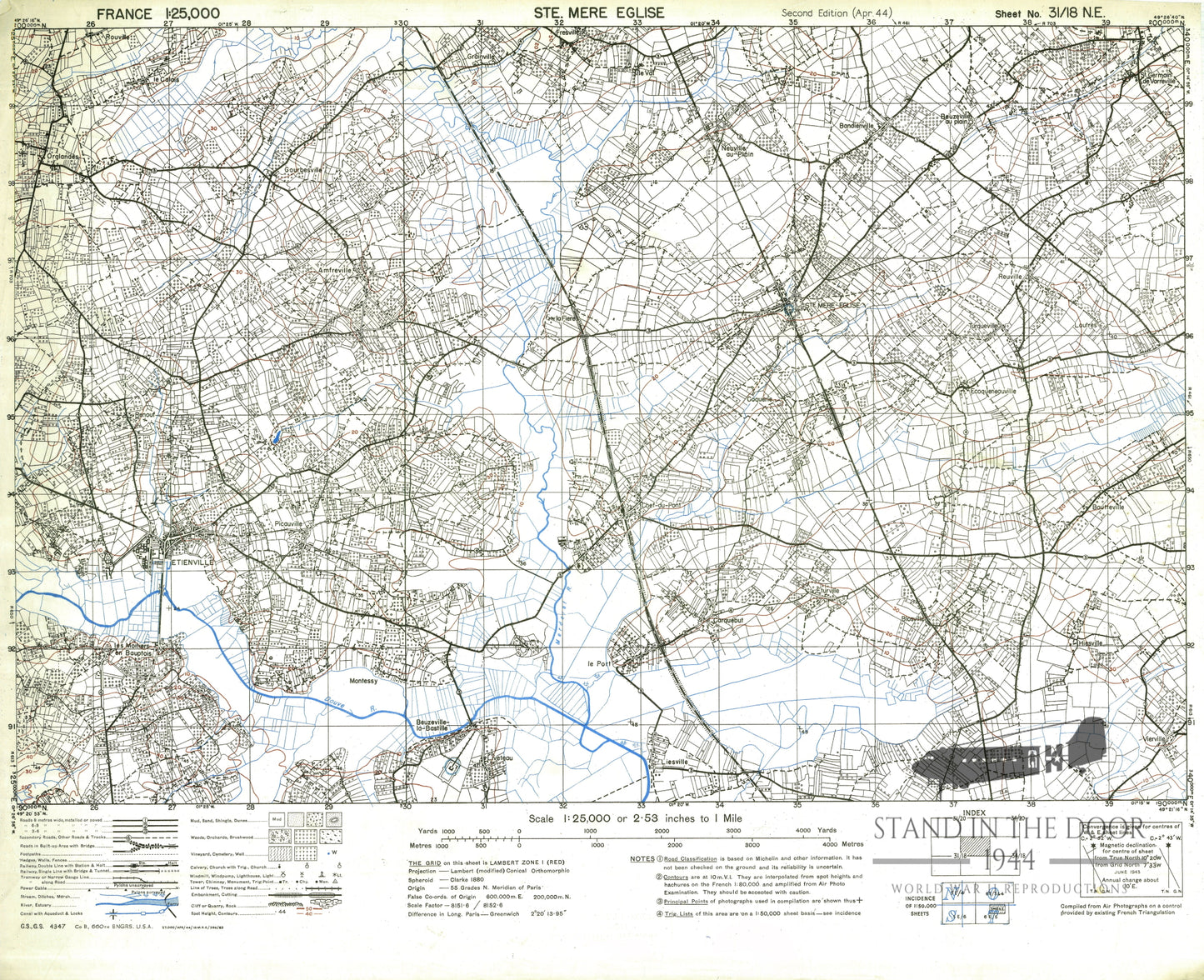 Normandy Map 1- St Mere Eglise