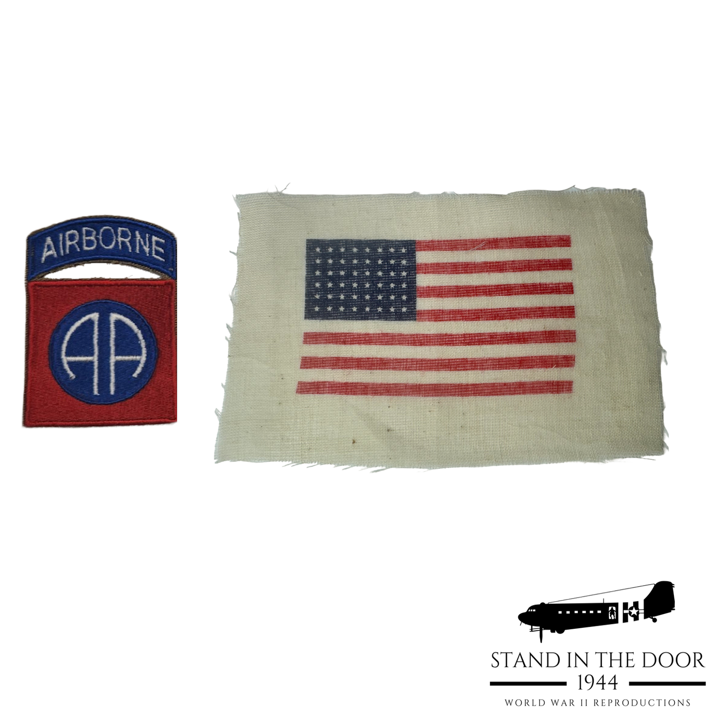 82nd Airborne Patch and Flag Combo