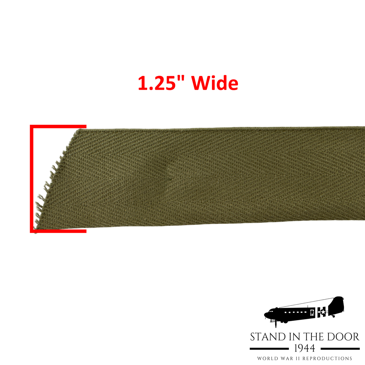 Cotton HBT Webbing 1.25"- By the Yard
