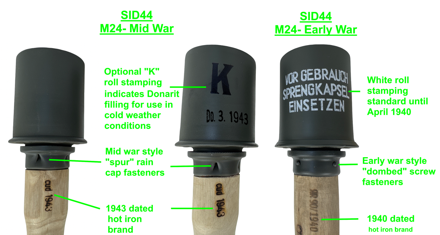 Replica German M24 "Potato Masher" Grenade- Mid War (updated 1-9-26)