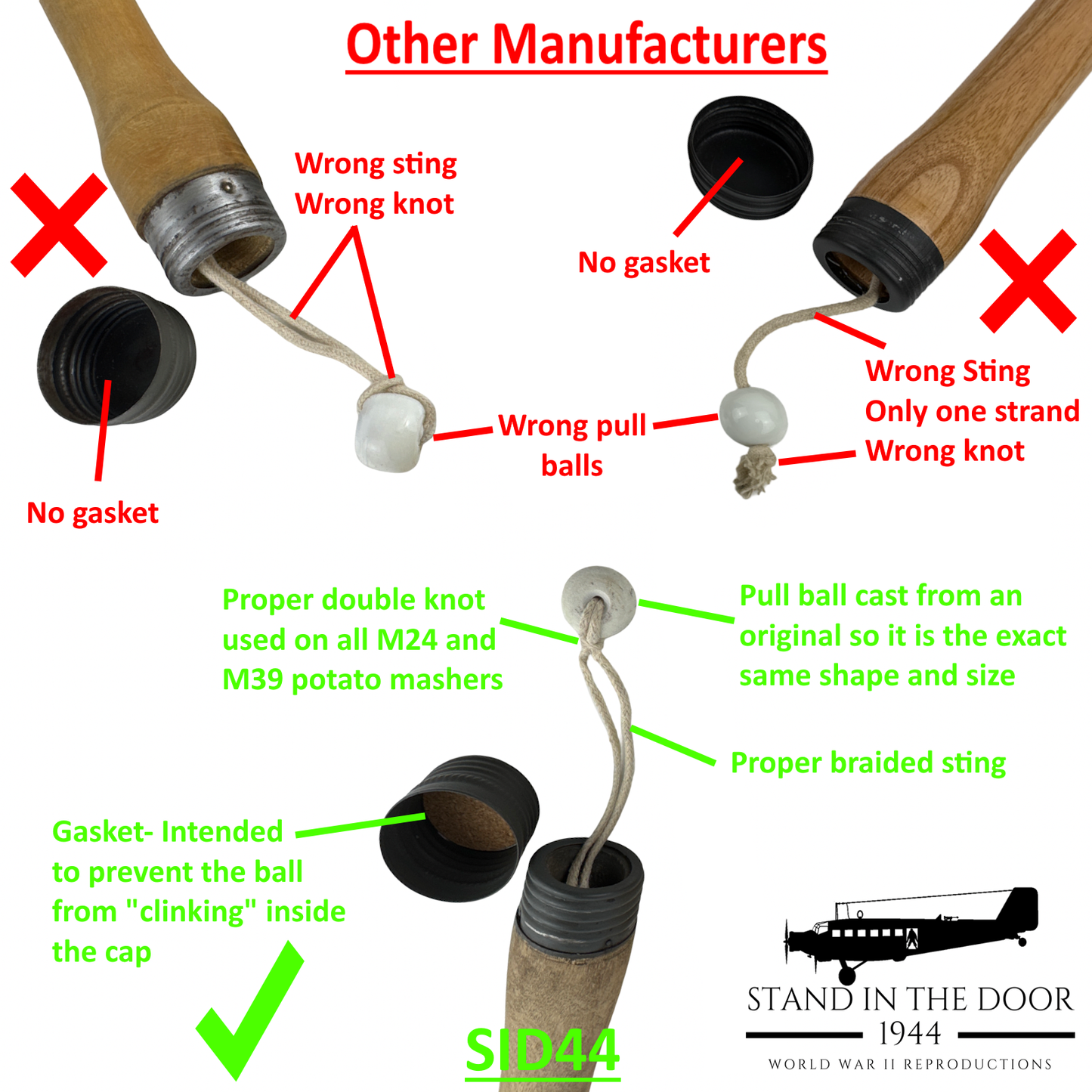 Replica German M24 Grenade "Potato Masher"-(updated 10-1-25)