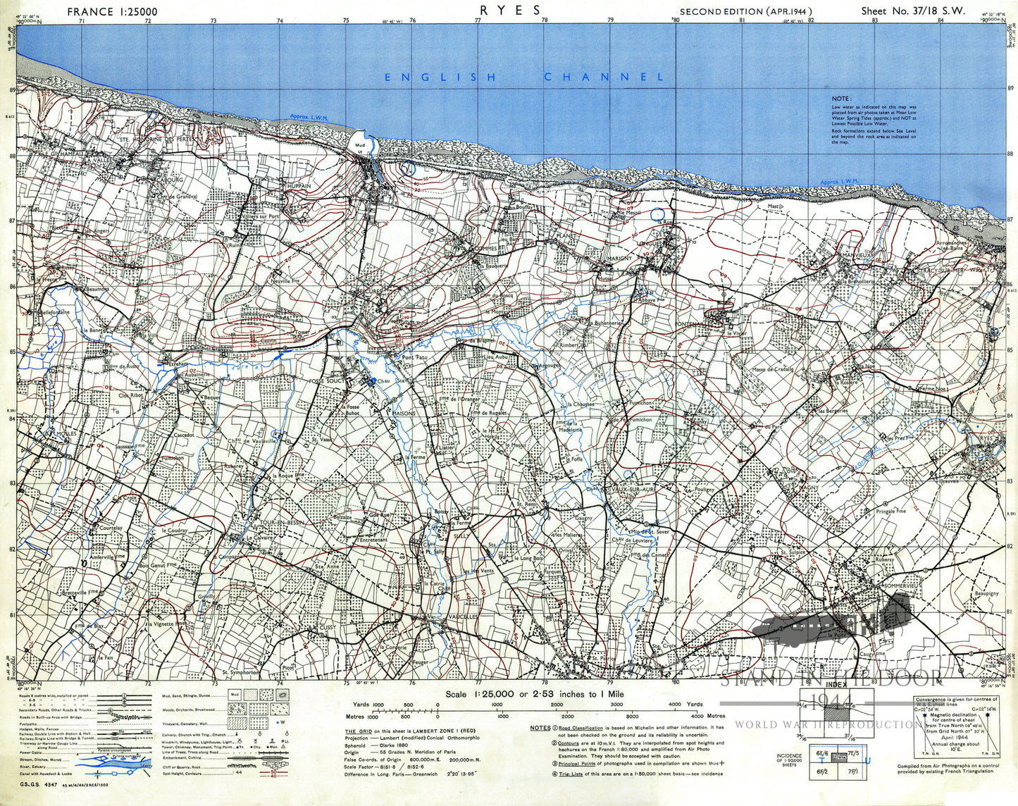 Normandy Map 7- Ryes (Omaha Beach)