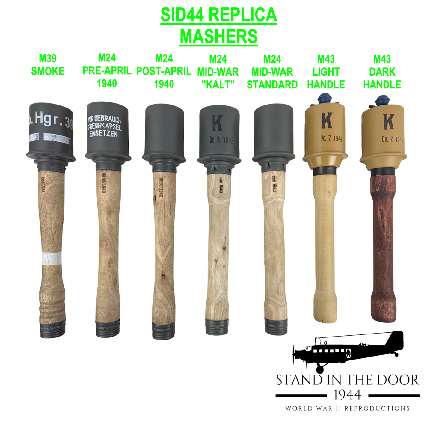 Replica German M24 "Potato Masher" Grenade- Mid War (updated 1-9-26)