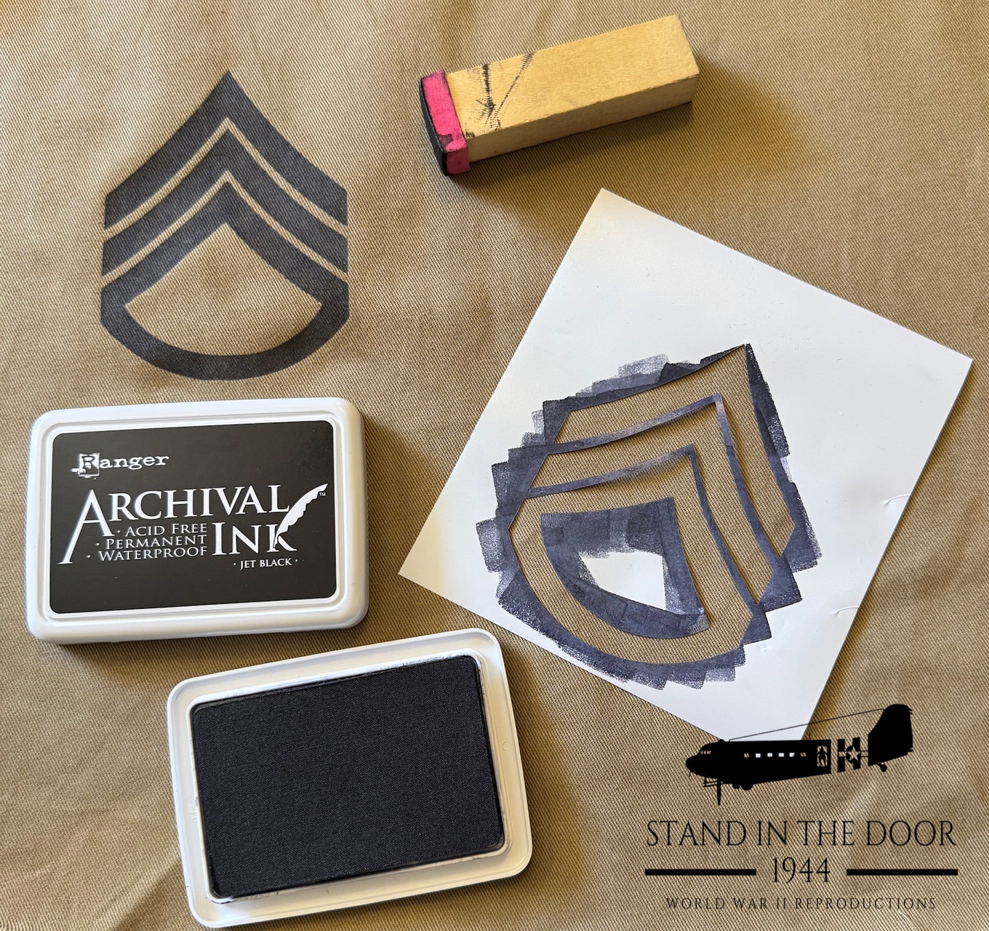 Stencil- Staff Sergeant Uniform Rank