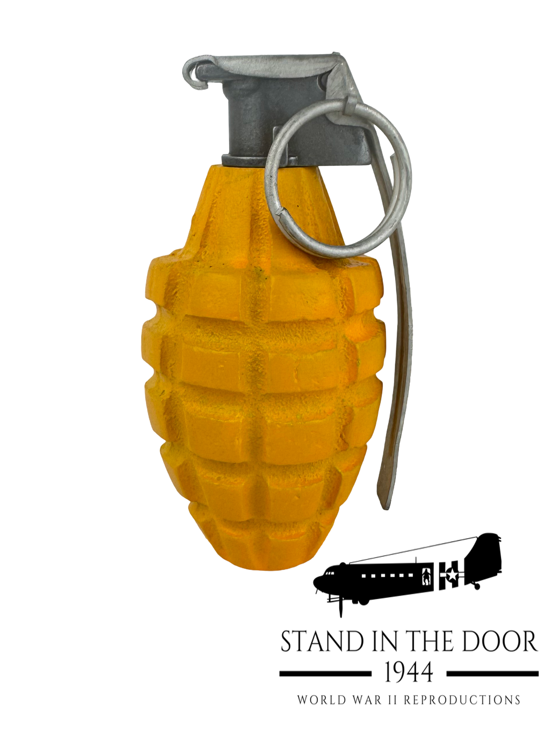 Replica MKII Hand Grenade (Yellow) (NEW IMPROVED 3-14-25) – Stand Replica MKII Hand Grenade (Yellow) (NEW IMPROVED 3-14-25) – Stand