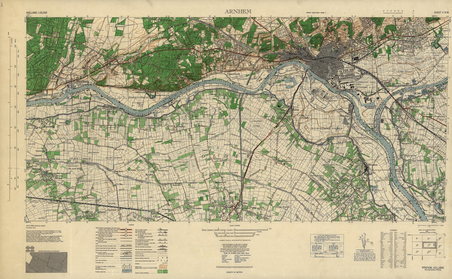 Holland map 27- Arnhem