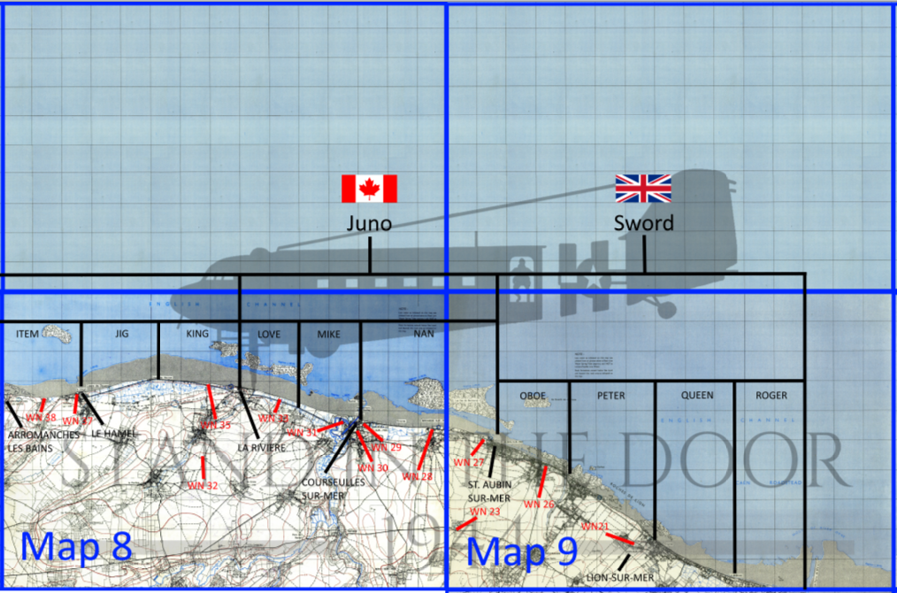 Normandy Map 9- Aubin (Sword Beach)