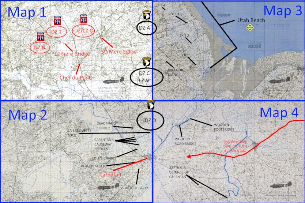 Normandy Map 1- St Mere Eglise