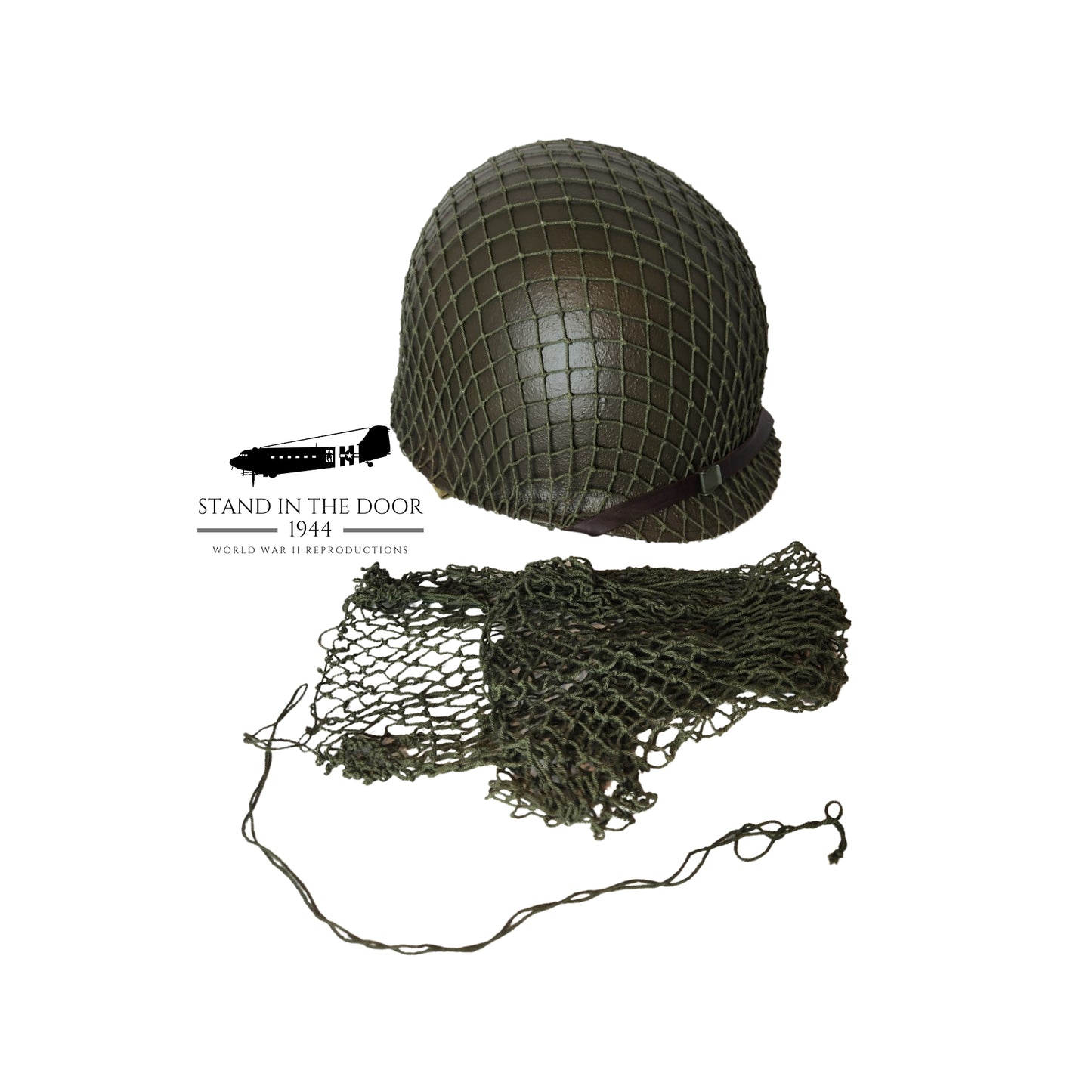 Reproduction Normandy Era Helmet Net "large hole"